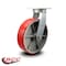 Service Caster 10'' Extra Heavy Duty Red Poly on Cast Iron Wheel Swivel Top Plate Caster CRAN-SCC-KP92S1030-PUR-RS - alternate 4